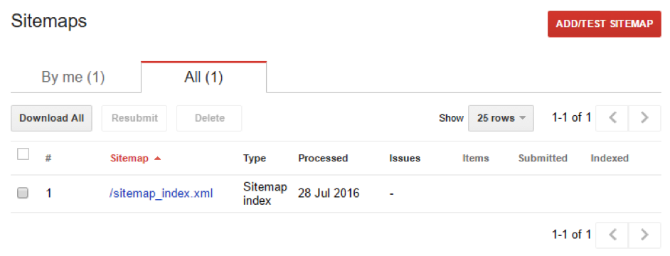 The Beacon sitemap is now showing in the Google Search Console