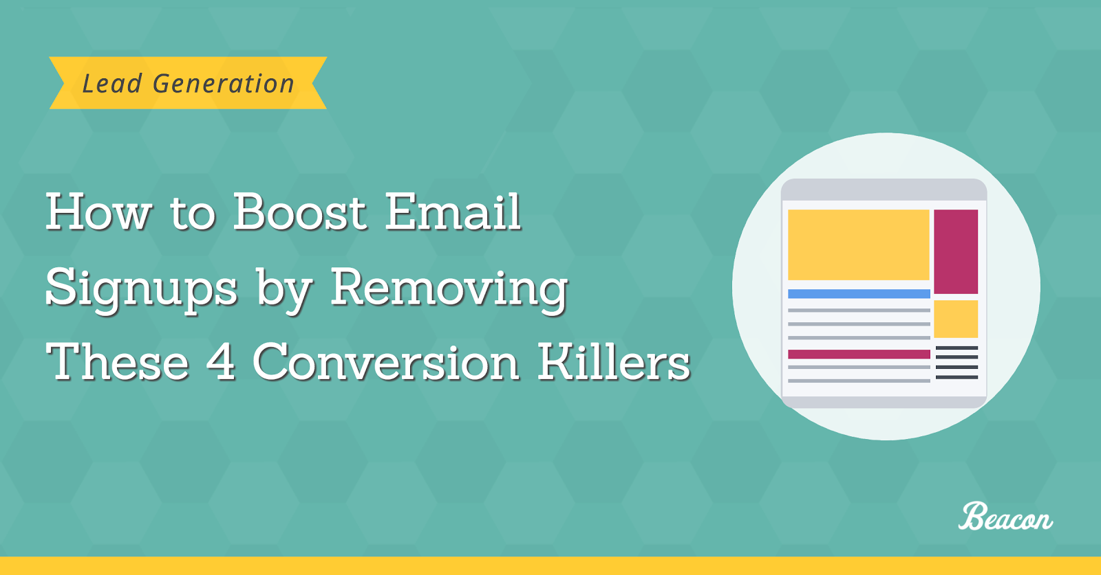 removing conversion killers to boost email signup rate