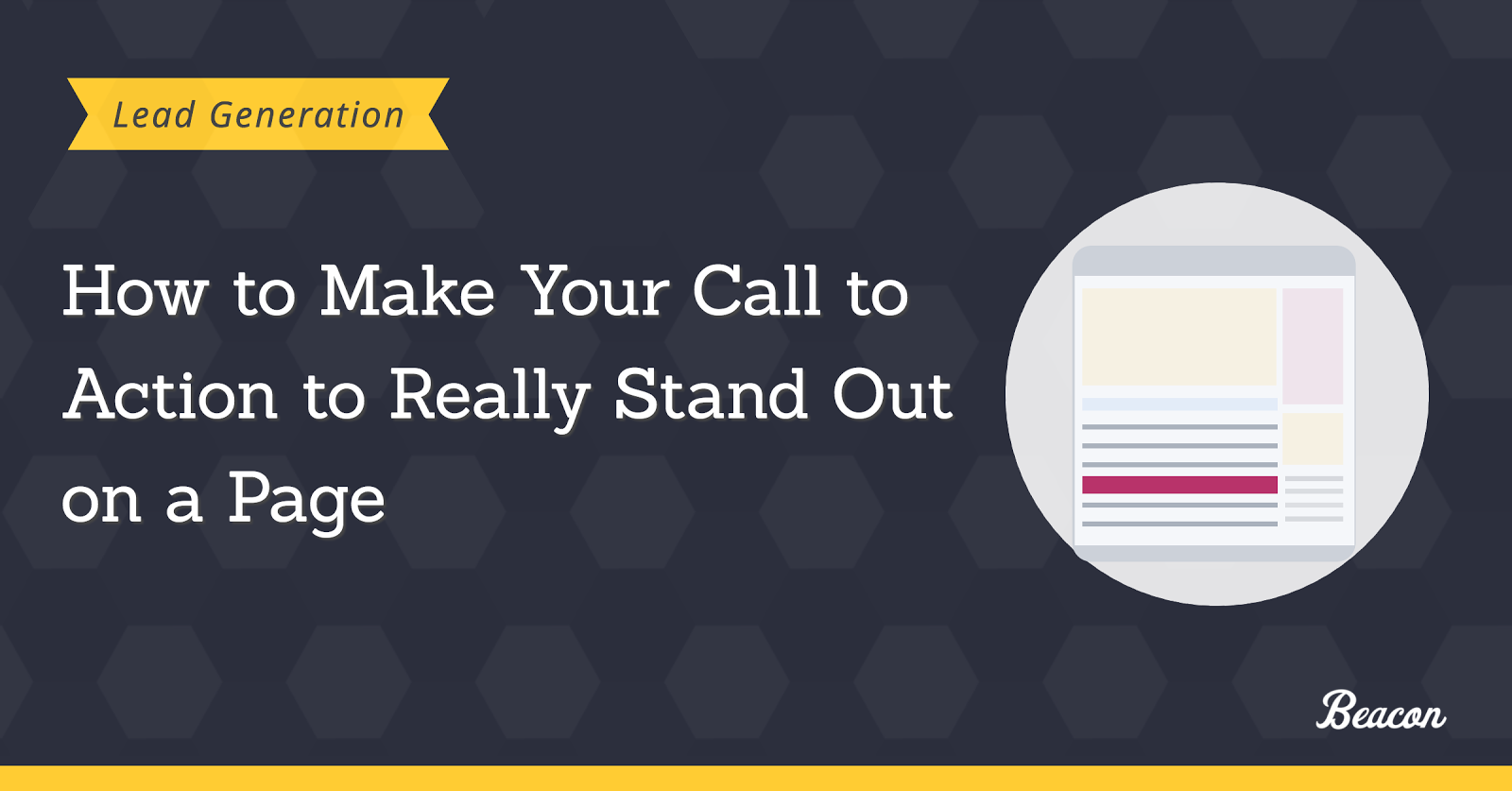 How to make call to action to stand out on a page